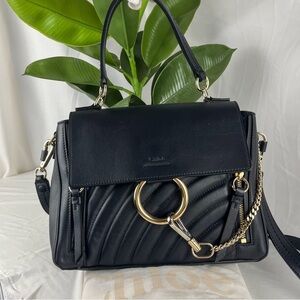 CHLOE Medium Faye Day Quilted Calf Leather Hand and Shoulder Bag Boho with COA